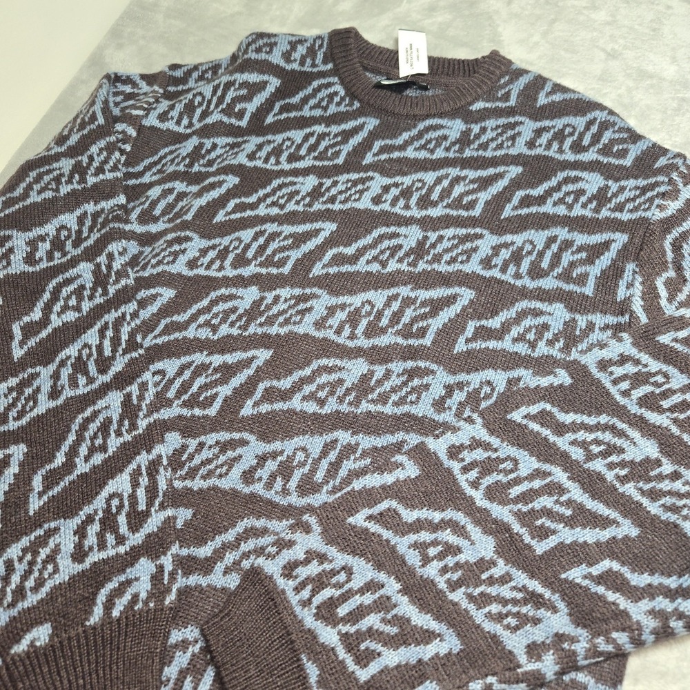 Santa Cruz Creep Repeat Men's Crewneck Size XXL Sweater Dark Purple Men's NWT